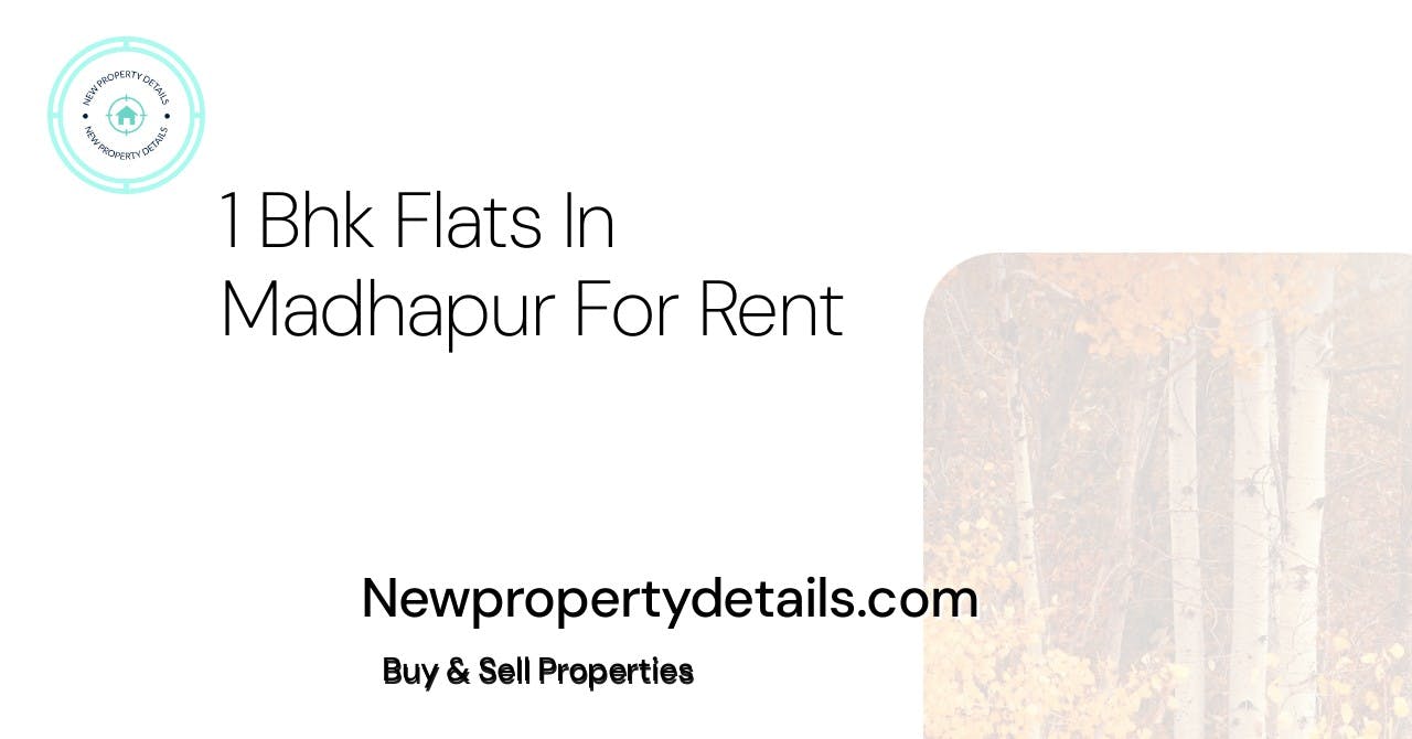 1 Bhk Flats In Madhapur For Rent