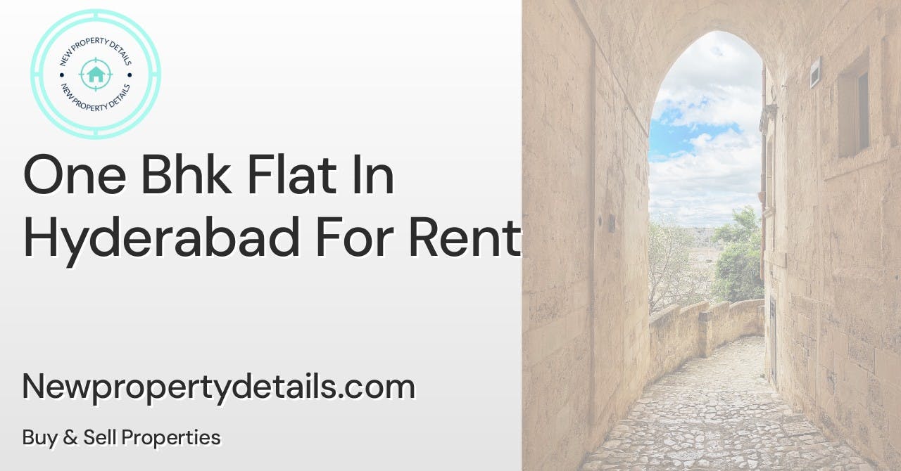 One Bhk Flat In Hyderabad For Rent